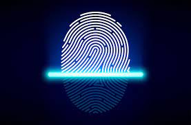 Young Indian professional using fingerprint scan on phone for instant loan approval via Vizzve Finance